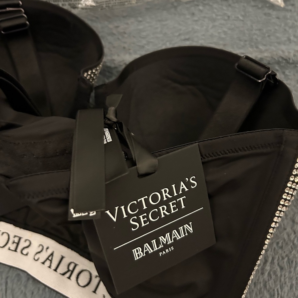 Balmain Silver Rhinestone Embellished Bra - Picture 3 of 6